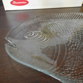 Тарелка из натрий-кальций-силикатного стекла, 25х36 см. Россия.. Картинка 2